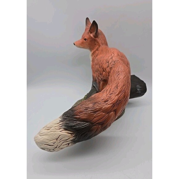 Vintage Large Ceramic Fox Hand Painted Very Detailed Exceptionally Done - Picture 5 of 11